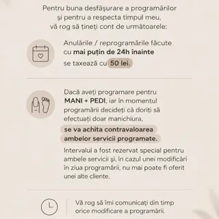 ✨REGULI PRIVIND PROGRAMĂRILE✨